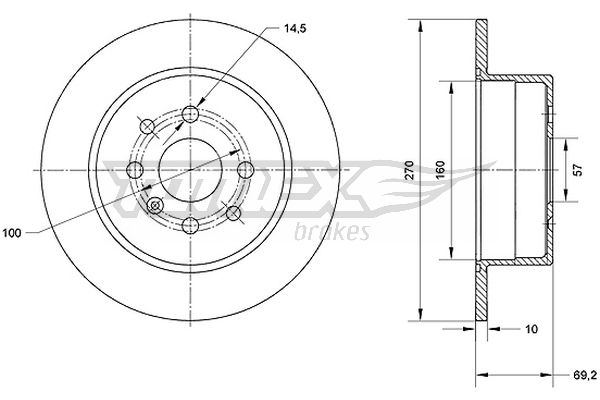 Brzdový kotúč TOMEX Brakes